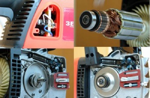 Технические параметры двигателей электрических цепных пил